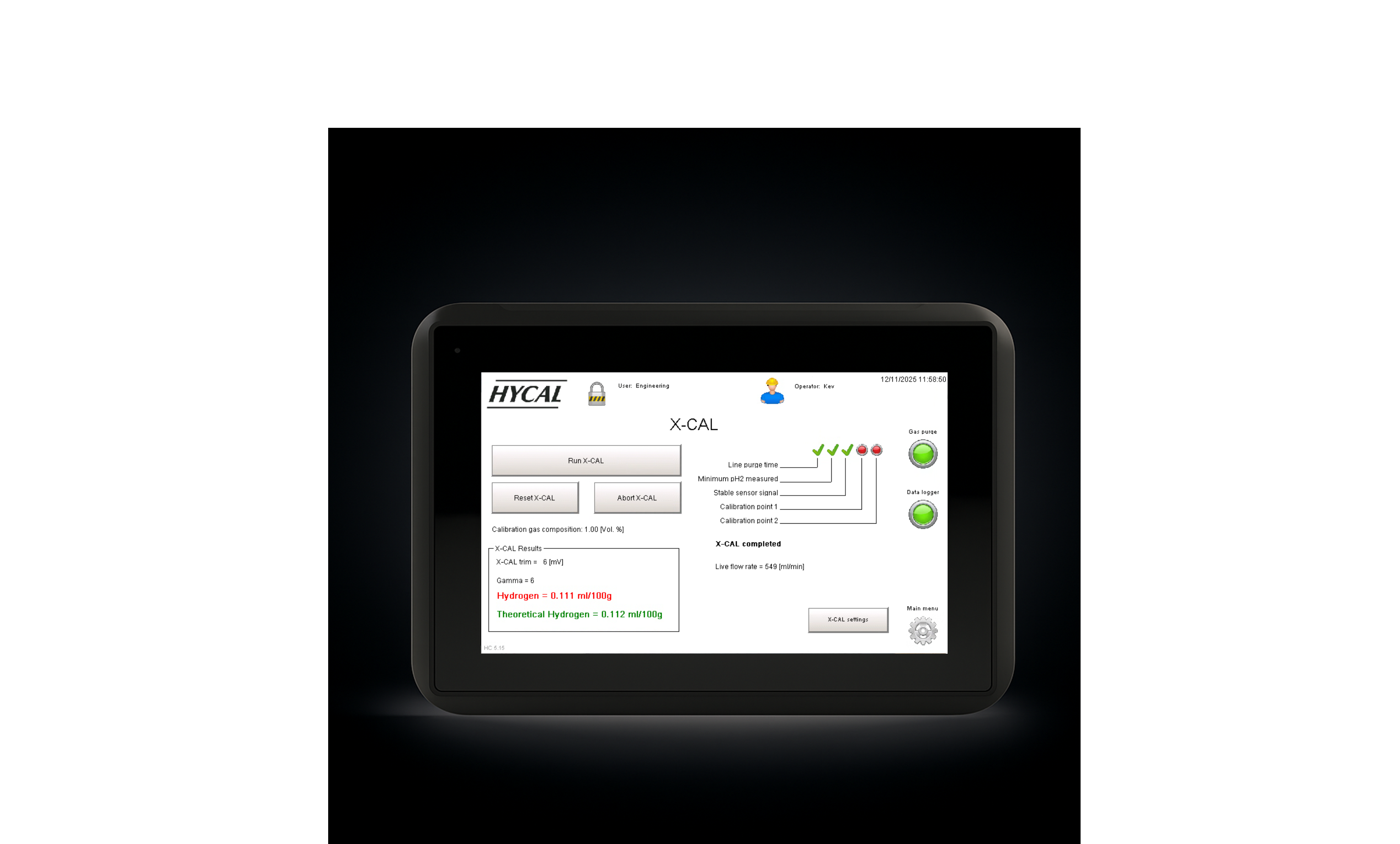 X-CAL automatic calibration interface