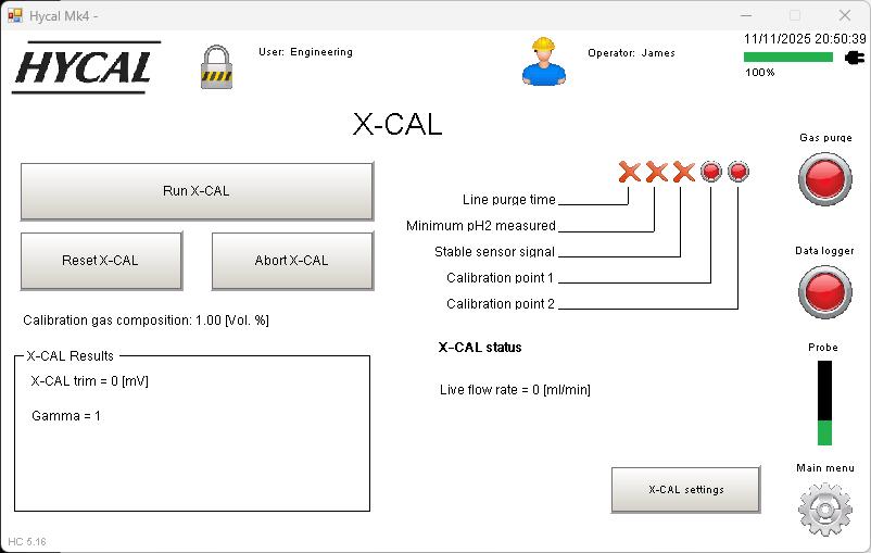 Sequenza di calibrazione automatica X-CAL