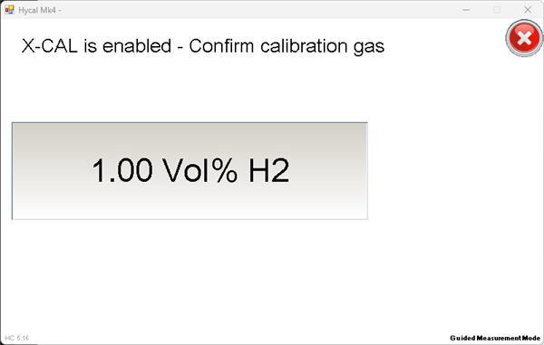 Indicatore di stato X-CAL che mostra l'avanzamento della calibrazione