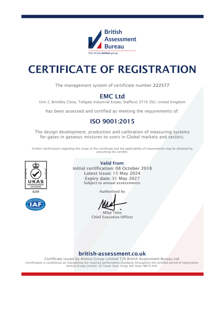 Сертификат ISO 9001:2015