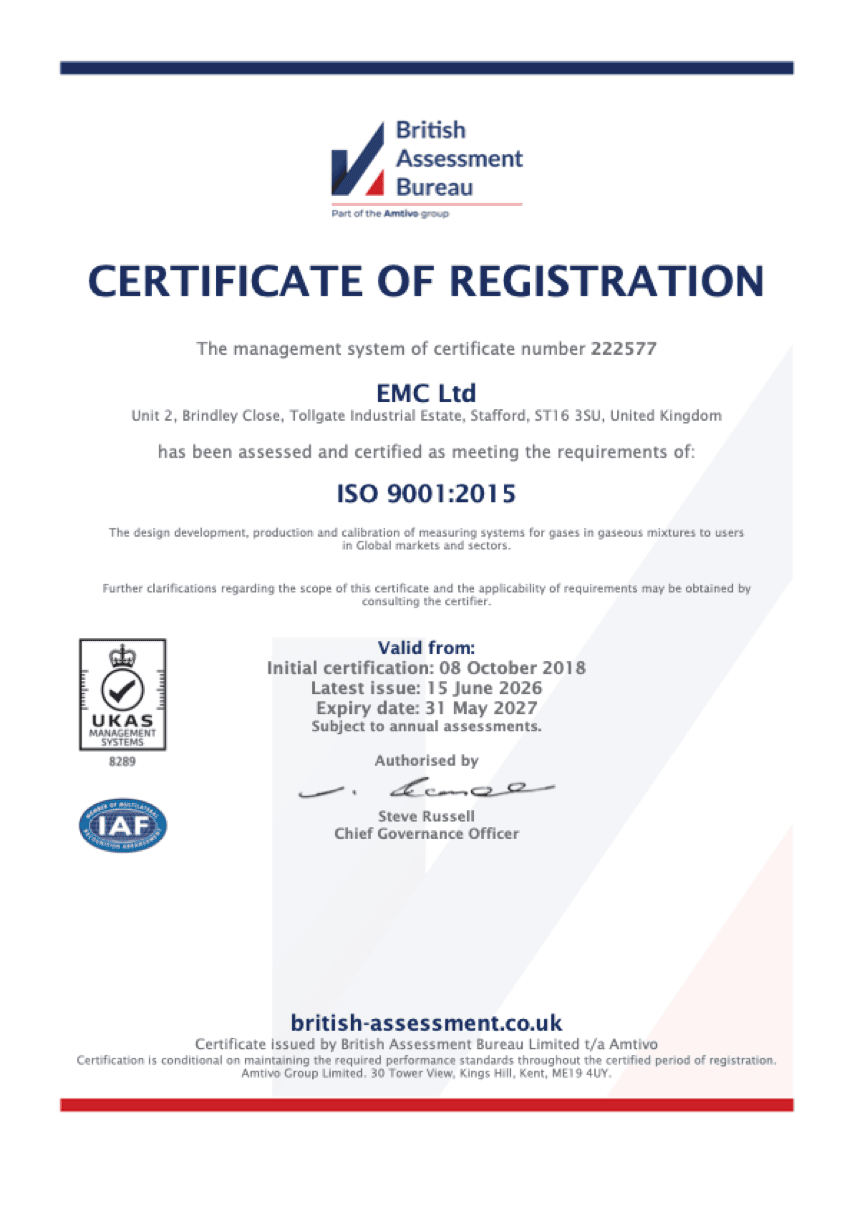 Certificado de Registro ISO 9001:2015